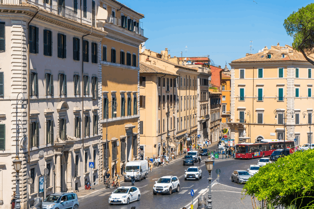 Buildings and cars in Rome, Italy. Photo: Shutterstock
